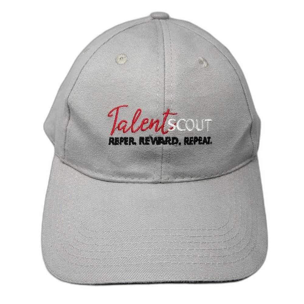Apollo Baseball Cap Gray One Size Talent Scout Refer Reward Repeat Strapback Hat